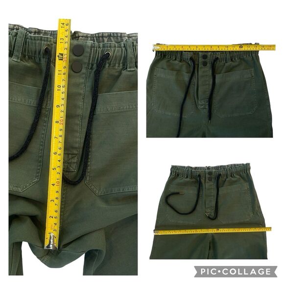 Pilcro Anthropologie The Pilot Wide Leg Pants Green Pockets Women’s Size Small - Picture 10 of 12